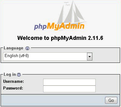 phpMyAdmin Login