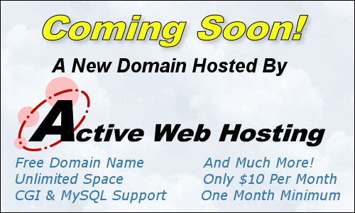 Active Web Hosting Only  Per Month!